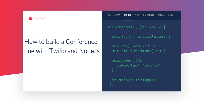 How to build a Conference line with Twilio and Node.js