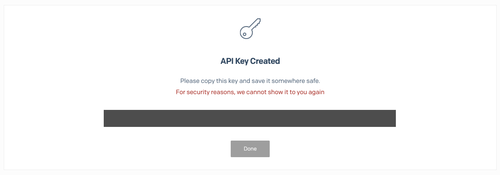 Created Api Key with Twilio SendGrid