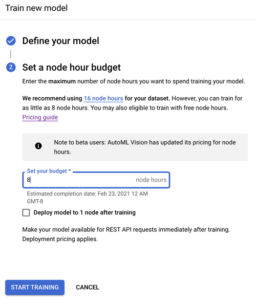 train new model