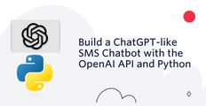 blog post header image saying "Build a ChatGPT-like chatbot with OpenAI API and Python"