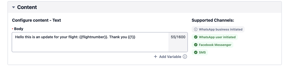 Using Variables with Content Templates | Twilio