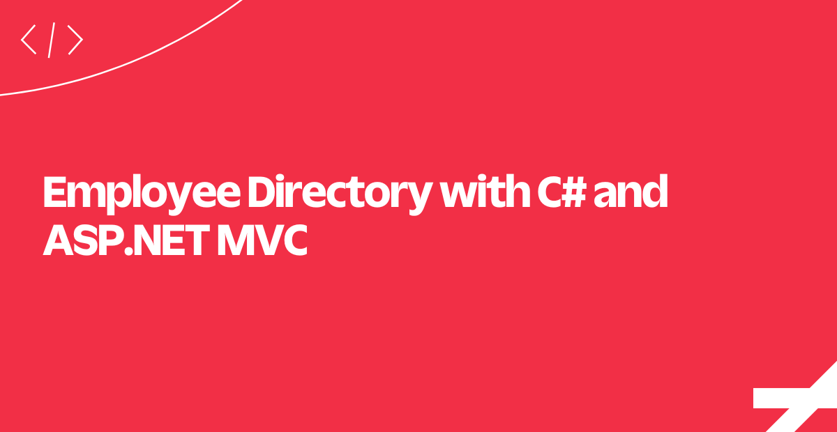 Employee Directory with C and MVC