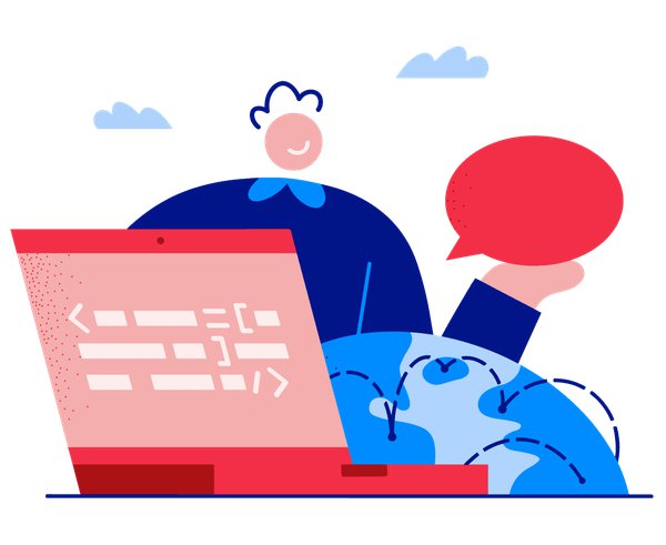 Ilustração do cliente que recebe a mensagem SMS com apenas algumas linhas de código