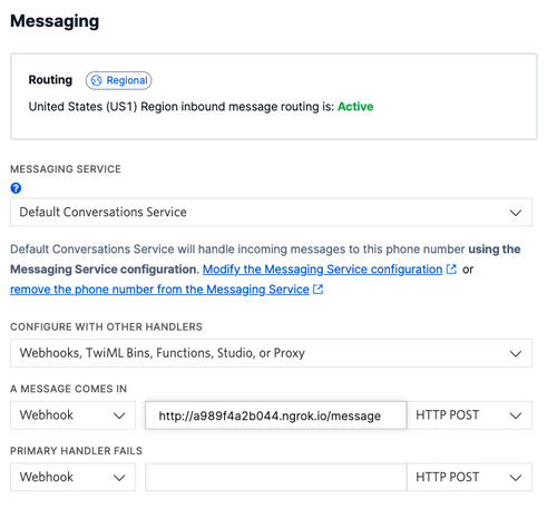 Configure Messaging Webhook