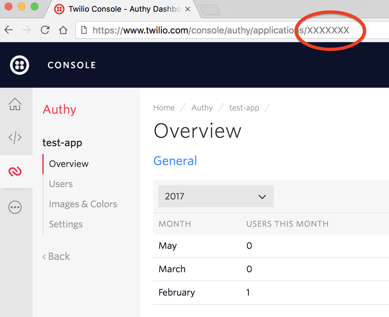 Find your Authy app_id - Step 3